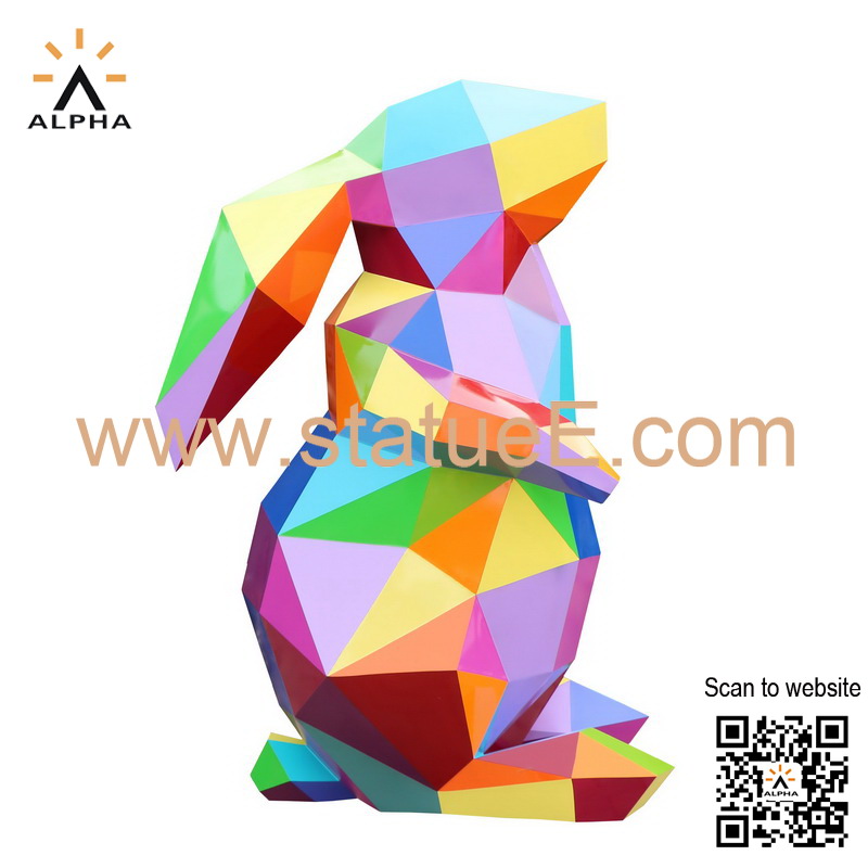 Large rabbit garden statue